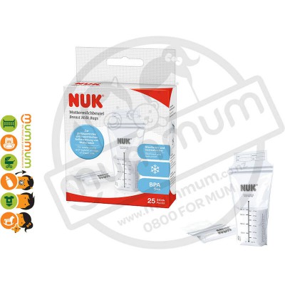 Nuk Breast Milk Storage Bag Frozen 25pcs Solid Food Freezer Bag