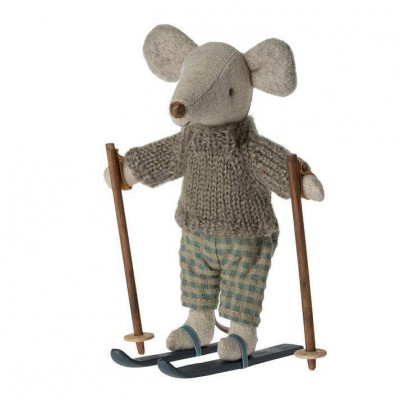 maileg winter mouse with ski big brother