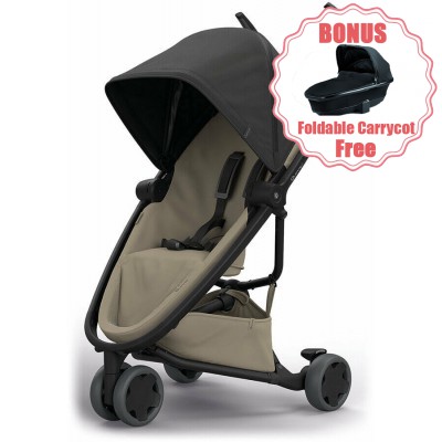 Quinny Zapp Flex Black on Sand with free carrycot