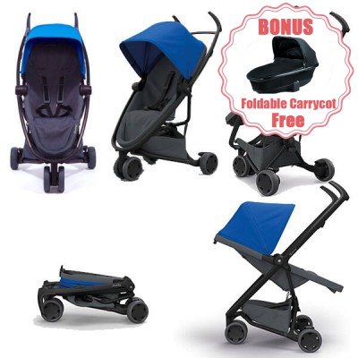 Quinny Zapp Flex Blue on Graphite with free carrycot