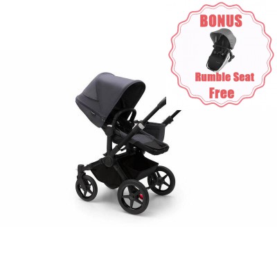 Bugaboo Donkey 5 Mono Complete AU Black/Stormy Blue With FREE Extension Set