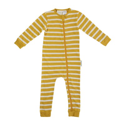 Woolbabe PJ Suit Kowhai All in One Cotton/Wool  Pajama 0-3Y