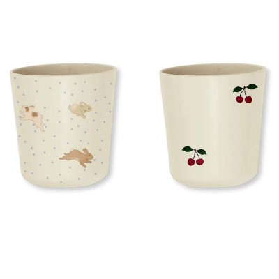 Konges 2 Pack Cup Cherry/Petit Lapin