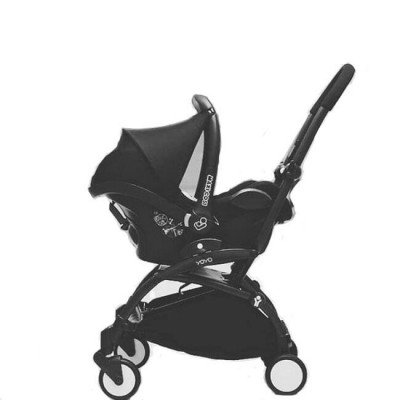 Babyzen Yoyo2 Stroller Black Frame Combo with Maxi Cosi Tinca Graphite Capsule