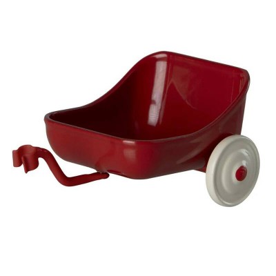 Maileg tricycle trailer mouse red