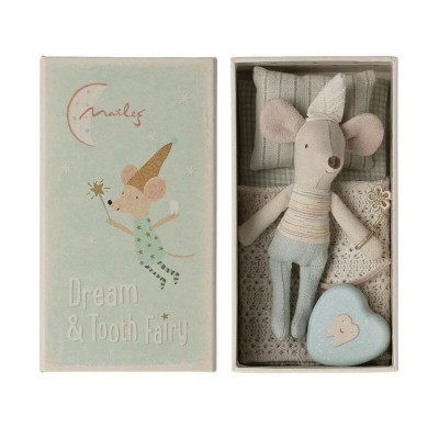 Maileg tooth fairy mouse little sister in box