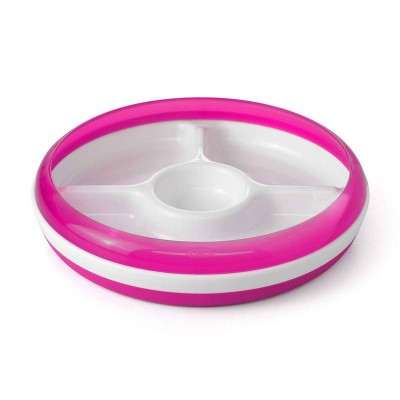 Oxo Tot Divided Plate Pink