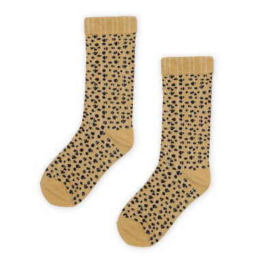 KaPow Kids Speckle Ribbed Knee High Socks Mustard 0-1, 1-2, 3-5y
