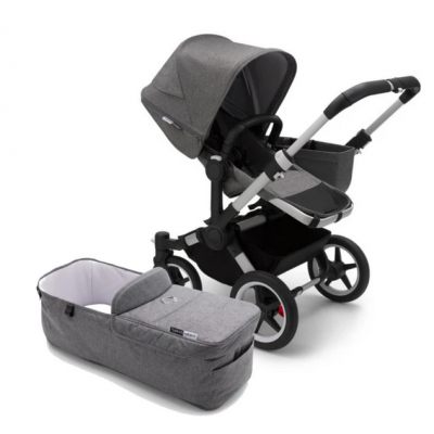 Bugaboo Donkey3 Mono Complete ALUMINUM Frame with /GREY MELANGE--Excellent Condition Display Full Warranty Donkey5 Acce Compitable