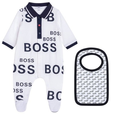 Hugo Boss Set Onesie + Bib Size 6M - 18M