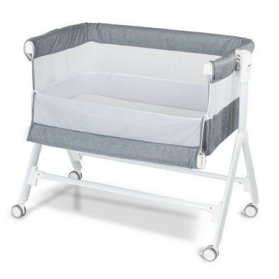 Babyrest Bassinet Co Sleeper with Wheels and Tilted Function--Grey@Display in Botany Junction
