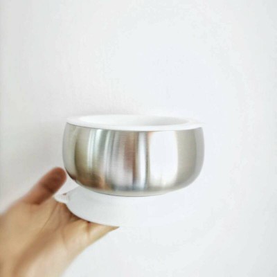 Avanchy stainless steel suction bowl white