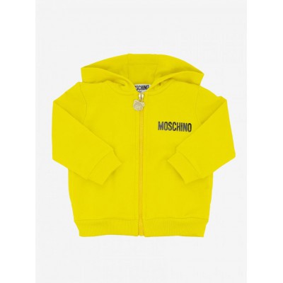 Moschino Hooded Sweatshirt Blazing Yellow Size 2A, 3A
