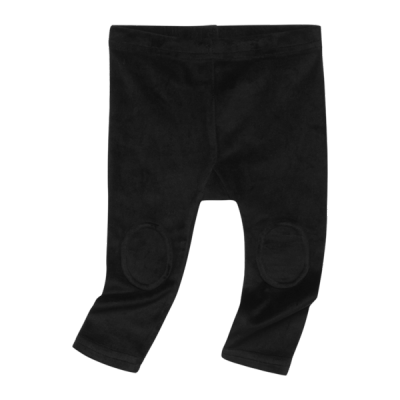 Rock your baby black velvet baby knee patch tights black size 3m - 24m