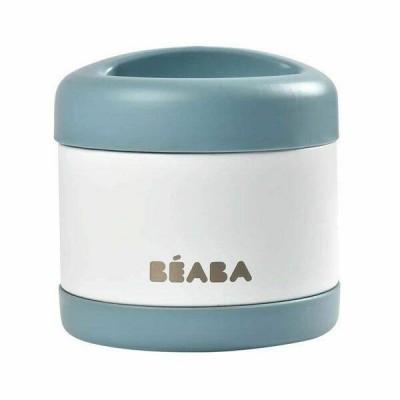 Beaba Stainless Steel Isothermal Portion 500ml - Baltic Blue / White