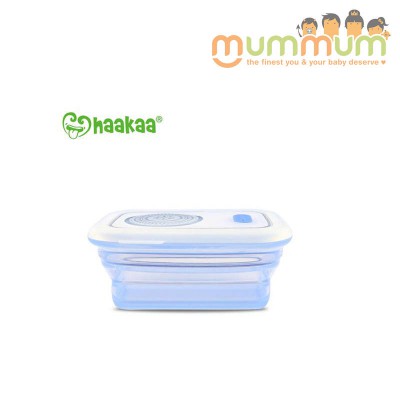Haakaa silicone container blue