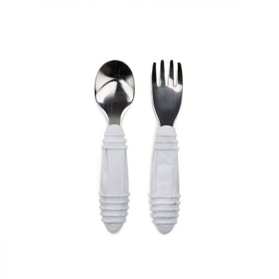 Bumkins spoon and fork Grey