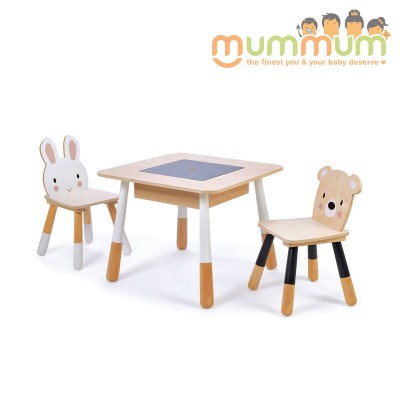 Tender leaf table and 2 chairs bunny bear