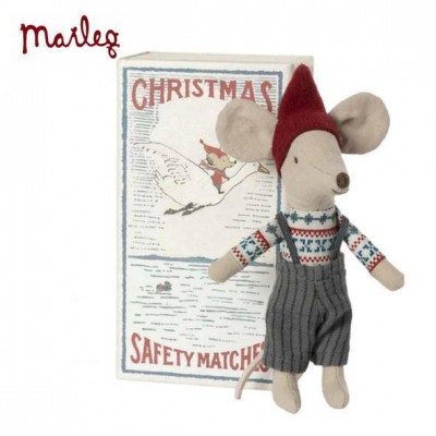 Maileg Christmas Mouse In Matchbox Big Brother