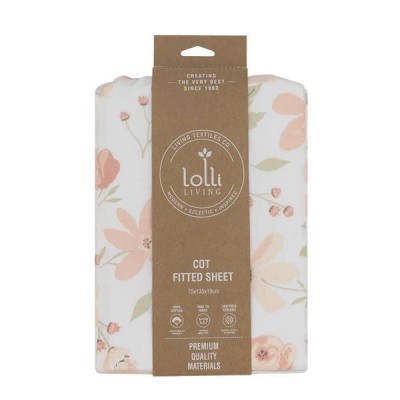 Living Textiles Cot Fitted Sheet meadow