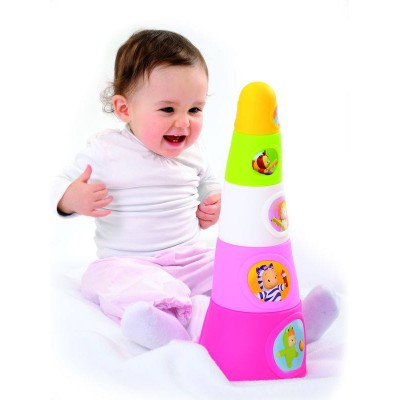 Cotoons Happy Tower Pink Stacking Tower