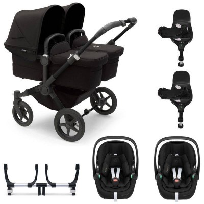 Bugaboo Donkey 5 Twins Stroller with High-end Maxi cosi Rotating Recline Capsule Base Bundle