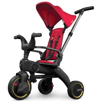 Doona Liki Trike S1 Compact Folding Trike with Pushing Handle Flame Red