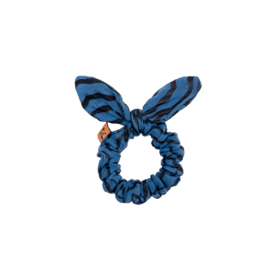 The Girl Club The Collectibles Tiger Stripe Mini Bow Scrunchie Blue