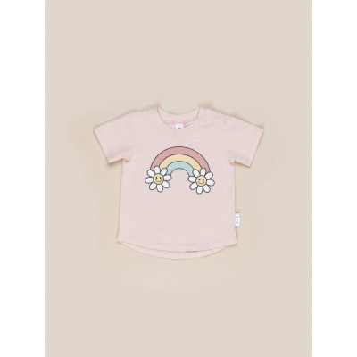 Huxbaby Daisy Rainbow T-shirt Rose Size 1Y - 5Y