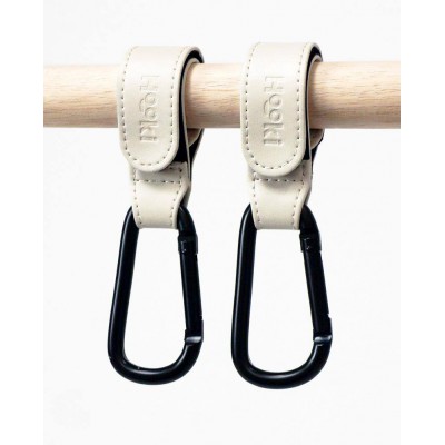 Hooki Duo Pram Clip Hook Set Ivory