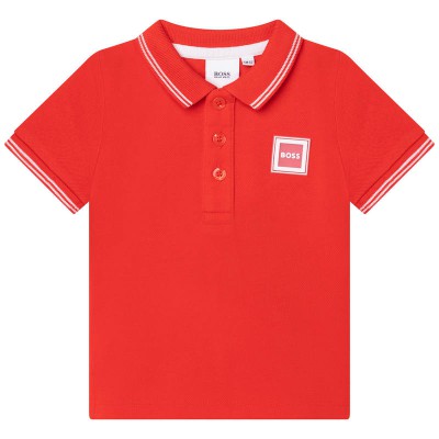 Hugo Boss Short Sleeve Polo Bright Red Size 6M - 3A