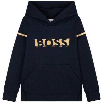 Hugo Boss Hooded Sweatshirt Navy Size 8A - 12A