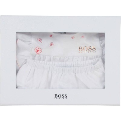 Hugo Boss Dress + Bloomers Set White Size 3M - 12M