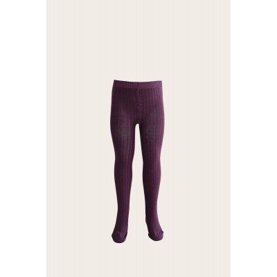 Jamie Kay Ribbed Tights Blackcurrant Lily Of The Valley
