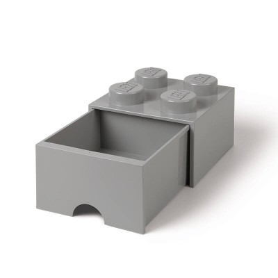LEGO storage Brick 4 Drawer Stone Grey