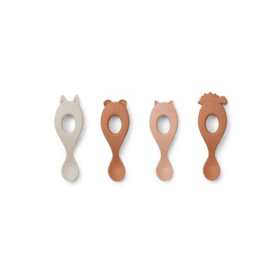 Liewood Liva Silicone Spoon 4 pack Rose Mix