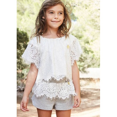 Angels Face Maria Lace Top White size 2-7