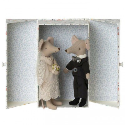 maileg mice wedding couple in box