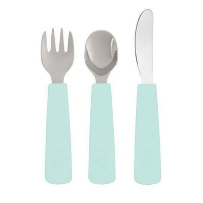 We Might Be Tiny Toddler Feedie Cutlery Set Mint