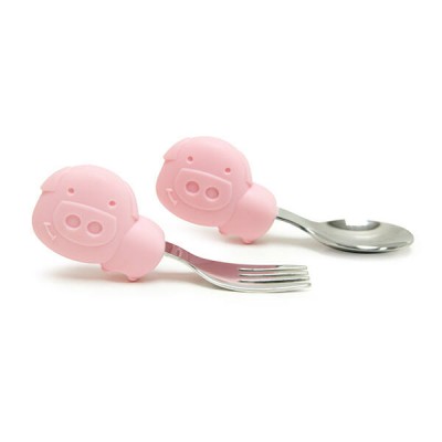 Marcus & Marcus palm grasp spoon and fork pig Poke