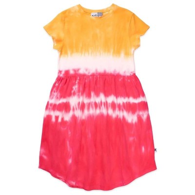 Minti Iceblock Dress Orange Rasberry 5,6,7