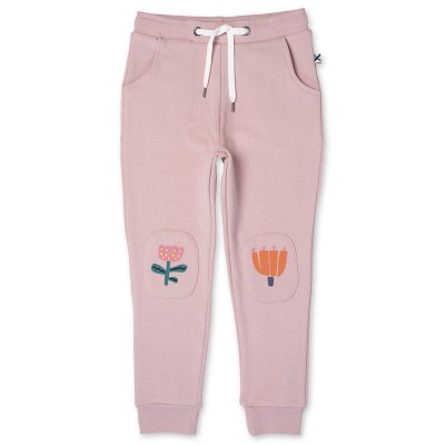 Minti Flower Patch Furry Trackies Muted Pink