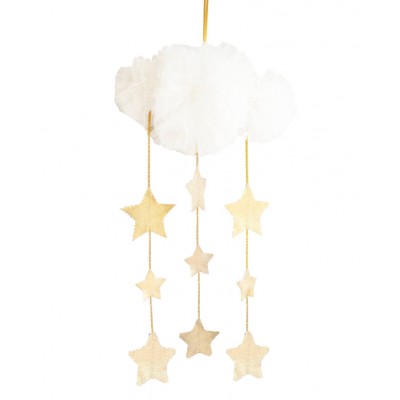 Alimrose Tulle Cloud Mobile - Ivory & Gold