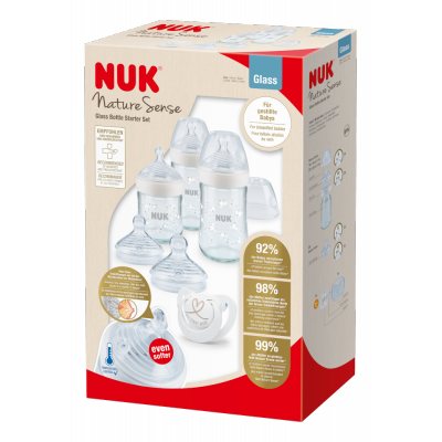 Nuk Nature Sense Glass Bottle Set 6pc