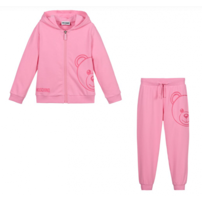 Moschino Pink Cotton Logo Tracksuit Size 4A - 6A