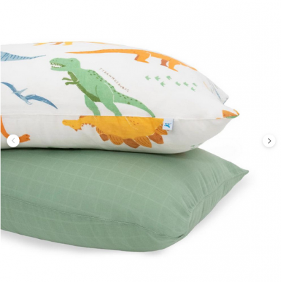 Little Unicorn Pillowcase Dino Names 2pk