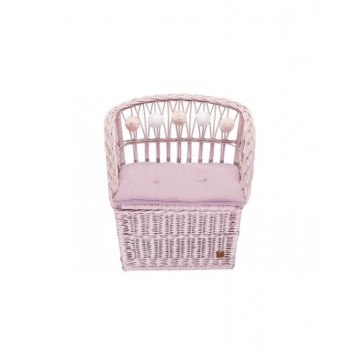 Lilu Wicker Seat With Trunk Dirty Pink