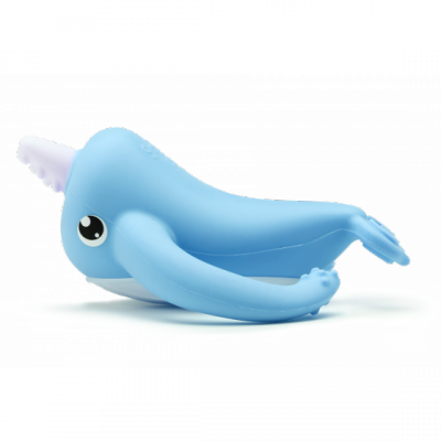 Smily Mia Nora Narwhal Teether Toy Light Blue