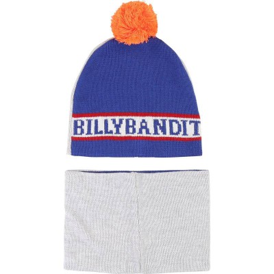 BILLYBANDIT PULL ON HAT +SNOOD light grey marl Size 2y - 12y