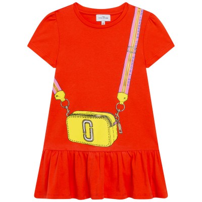 Little Marc Jacobs Short Sleeved Dress Peach Size 6A - 10A